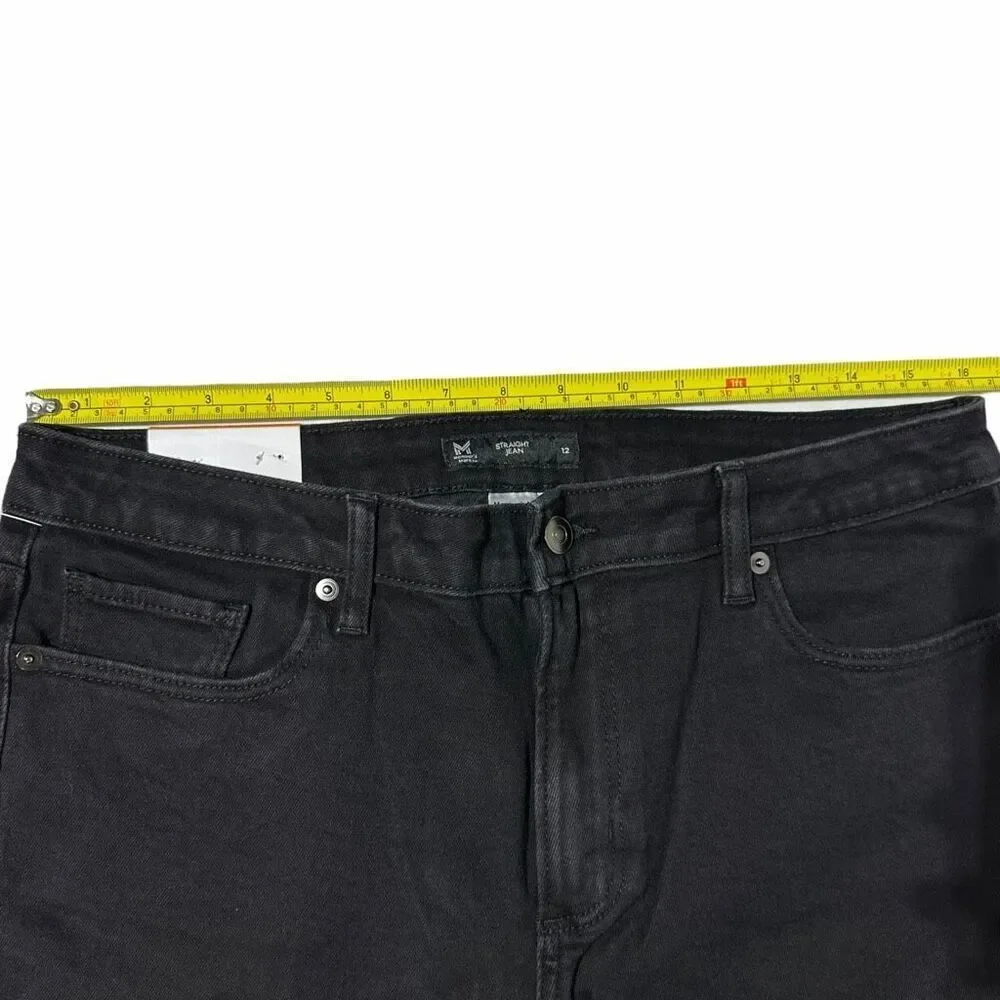 Member's Mark Women's Straight Jeans - Black Wash - Size 12